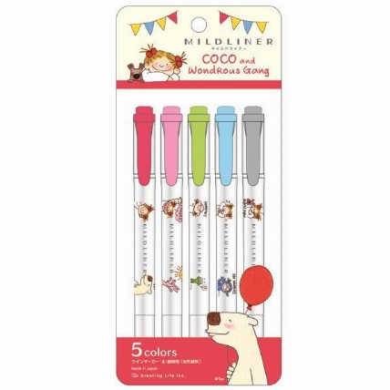マイルドライナー 5色セット ココちゃん ロフト