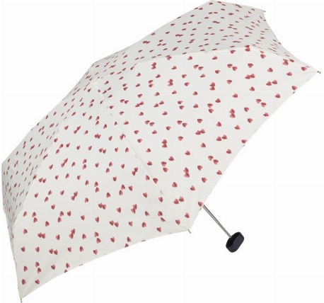 折りたたみ傘 ハート ホワイト ロフト