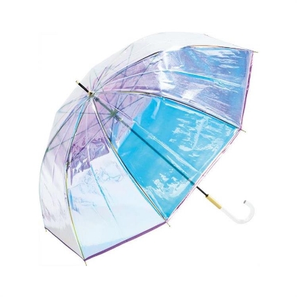 雨傘 パイピング シャイニー ピンク ロフト