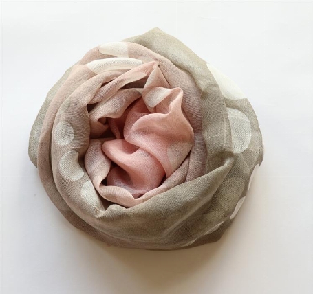 Uv 麻ストールマスク グレー ピンク ロフト