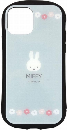 Iphone12 12pro用 ハイブリッドガラスケース ミッフィー フラワー スマホケース ロフト