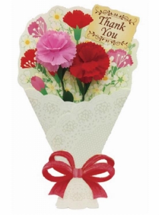 母の日カード 造花付き花束 ロフト