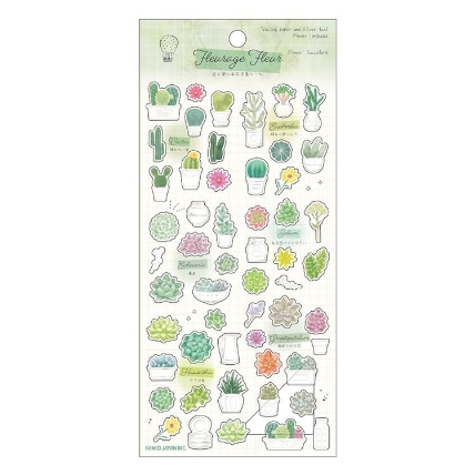 フルラージュフルールシール 多肉植物の花言葉 ロフト フルラージュフルールシール 多肉植物の花言葉 ロフト
