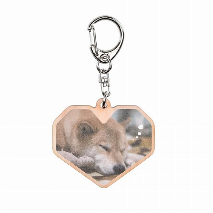 ウッドキーホルダー ハート ロフト