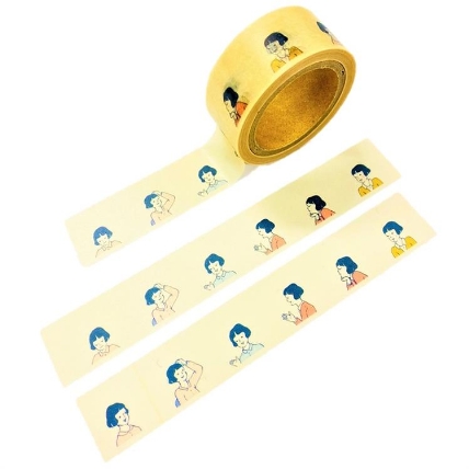 オトナ女子の気くばり文具 マスキングテープ おかっぱさん ロフト限定 ロフト