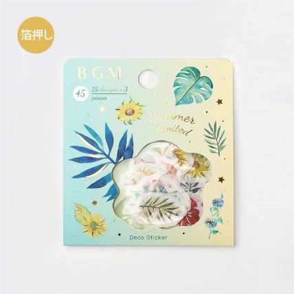 フレークシール 夏の花 ロフト