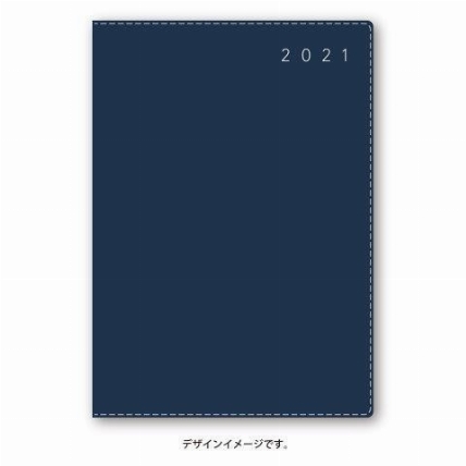 21年4月始まり手帳 週間レフト B6 エクリ 日曜始まり ネイビー ノルティ ロフト