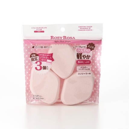 シフォンタッチスポンジn ダイヤ型 3個セット メイクスポンジ ロージーローザ ロフト シフォンタッチスポンジn ダイヤ型 3個セット メイクスポンジ ロージーローザ ロフト
