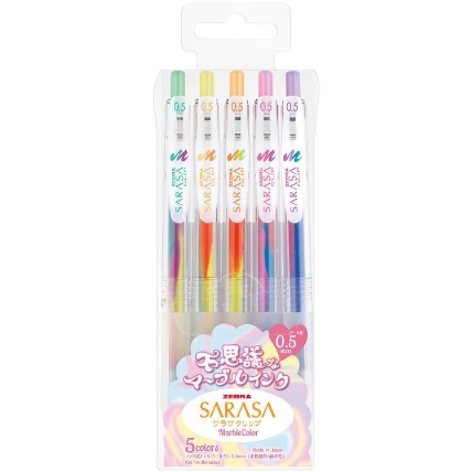 サラサクリップ マーブルカラー 5色セット ロフト