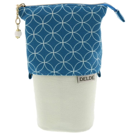 Delde デルデ ペンポーチ クレープシリーズ ブルー ロフト