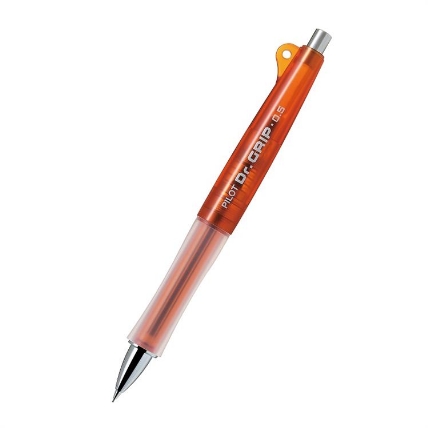シャープペン 0 5mm ドクターグリップ ポピュラーカラー 透明オレンジ ロフト