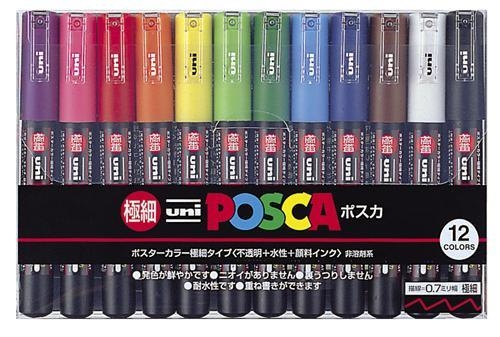 ポスカ 水性ペン 極細 12色セット ロフト ポスカ 水性ペン 極細 12色セット ロフト