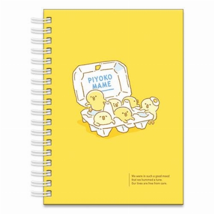 B6ハードカバーリングノート 7mm罫線 パック ぴよこ豆 ロフト