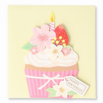 ミニカード カップケーキ Happy Birthday ロフト