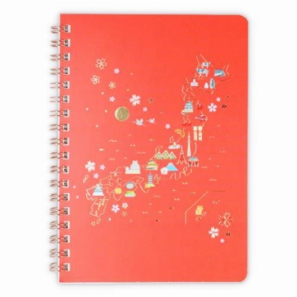 リングノート B6 日本地図 ロフト