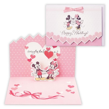 グリーティングカード 結婚お祝い 立体 ディズニー ハートマーク ロフト