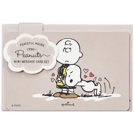 ミニメッセージカードセット ホワイト スヌーピー ピースフルアワーズ ロフト
