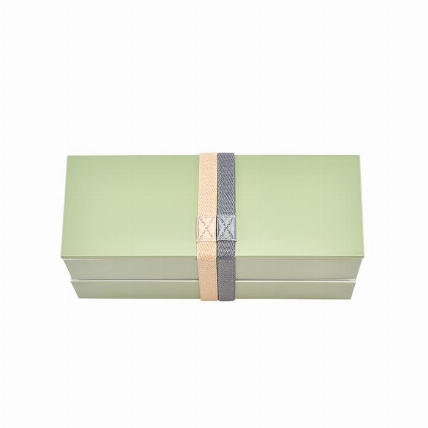 Musubi お弁当箱 スリムスクエア2段 560ml グリーン ロフト
