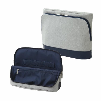 スマ スタワイド 立つバッグインバッグ タブレット B5 キャンバス グレー ロフト