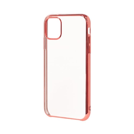 Iphone11用 サイドメッキケース ローズゴールド ロフト