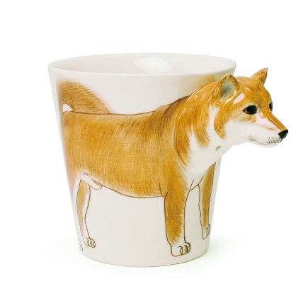 ハンドペイント立体マグカップ アニマルマグ 柴犬 ミーラープ ロフト