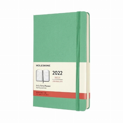 22年1月始まり手帳 デイリー ラージサイズ ハードカバー アイスグリーン モレスキン ロフト